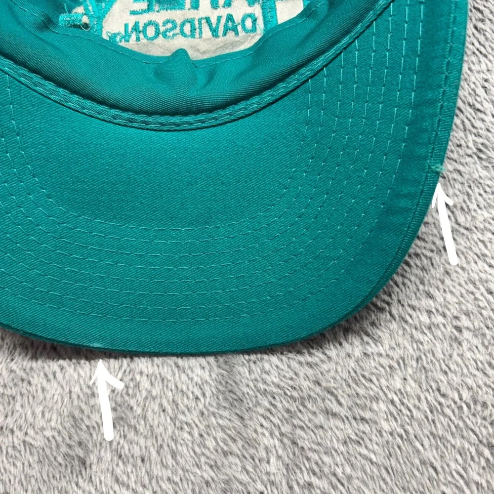 Vintage Harley Davidson Strapback Hat Green OttoCap Made In Thailand Embroidered